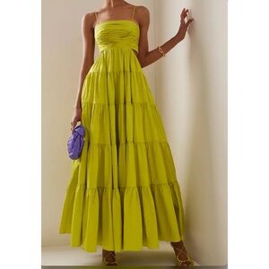 Aje Lime Green Maxi Dress